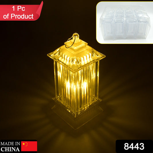Wukusy lantern-shaped LED decorative light with flickering crystal candle effect, ideal for holiday and bedroom ambiance.