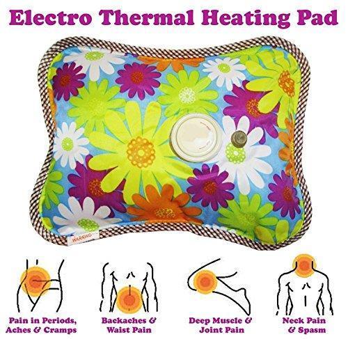 Wukusy electric hot water bag in blue, with a flexible, soft exterior and a secure lid for soothing warmth and heat therapy.