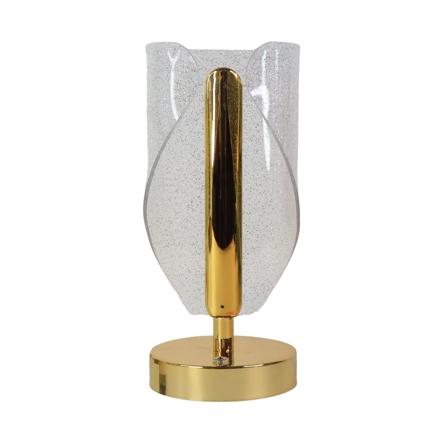 Luxury crystal table lamp with USB charging port by Wukusy, elegant home decor lighting with clear crystal design.