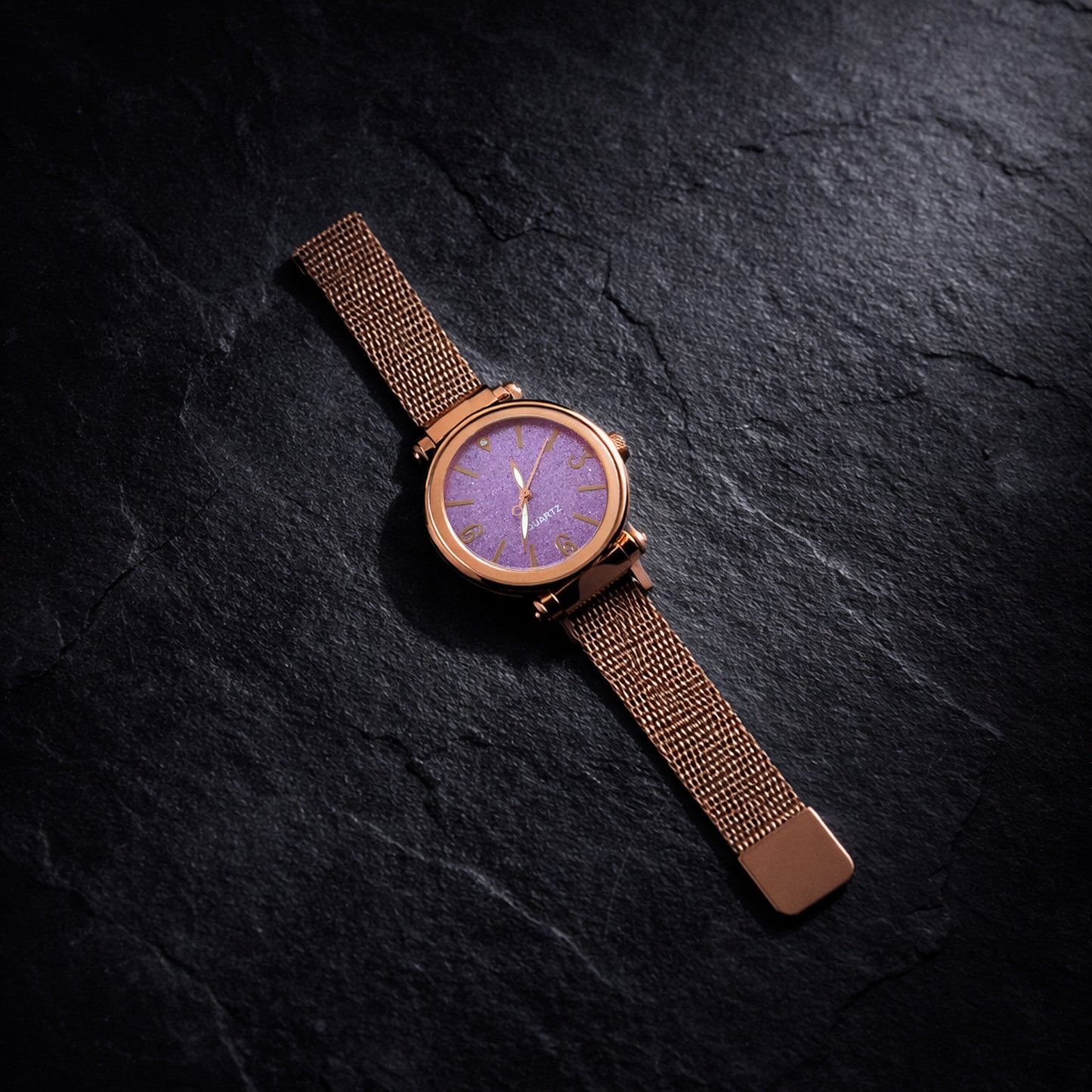 Wukusy elegant ladies wrist watch with stylish dial and gold-tone band, displayed in a premium gift box.