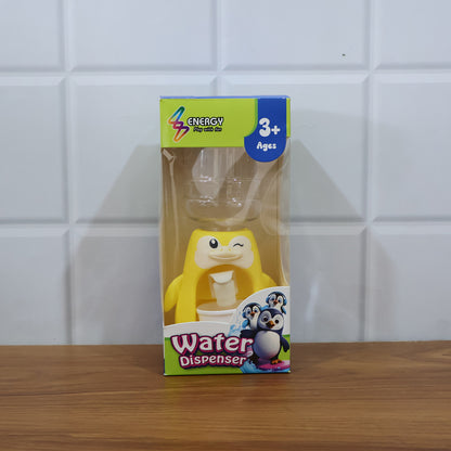 Kids tabletop water dispenser toy by Wukusy showing colorful plastic water cups and playful design for children.