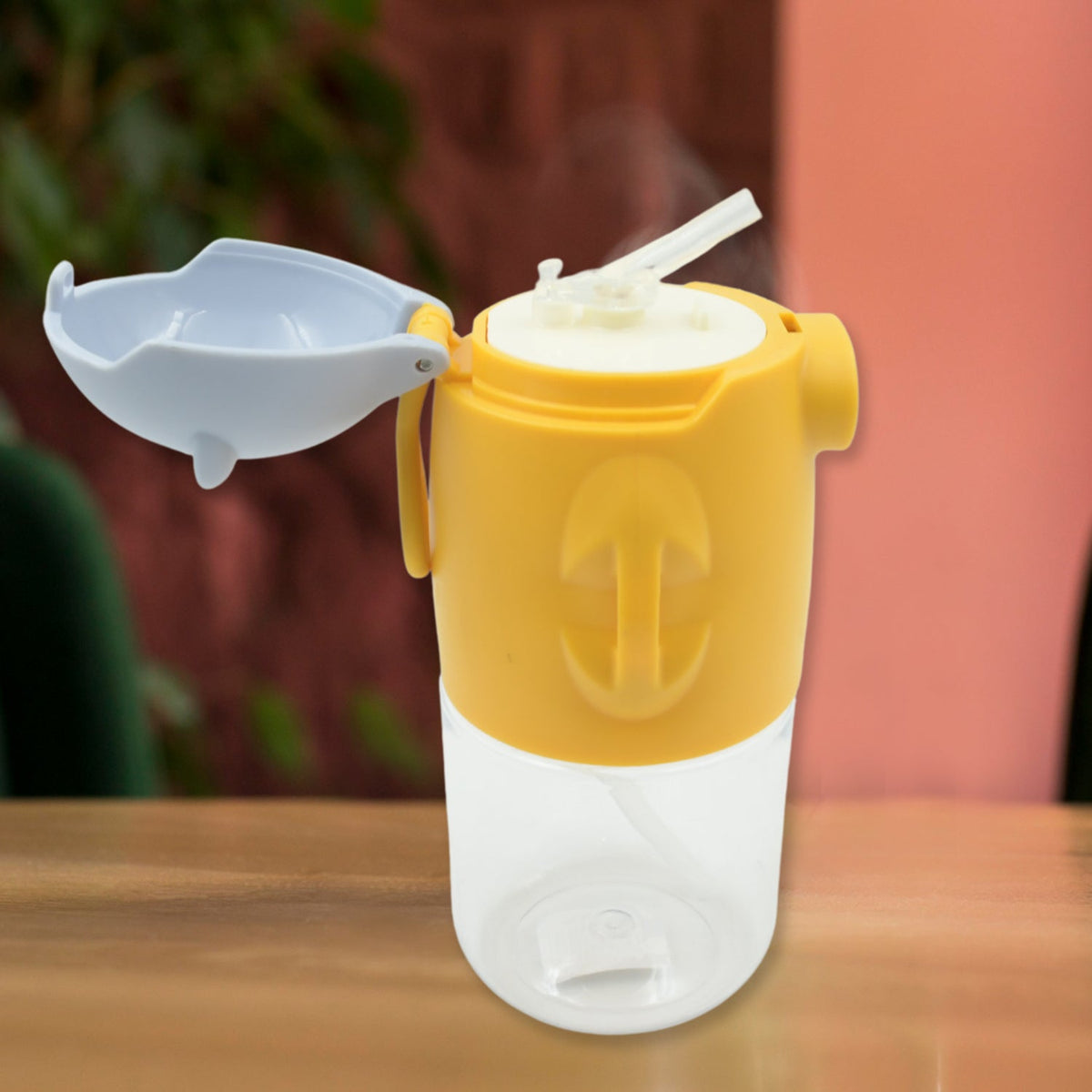 Large capacity Wukusy plastic water bottle with wide mouth, leakproof, BPA-free design for office, gym, or home hydration.