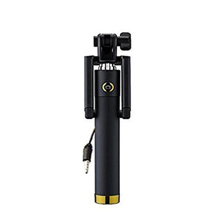 Wukusy 1347 selfie stick with aux wire for smartphones, portable mobile accessory, extending pole for taking selfies and group photos