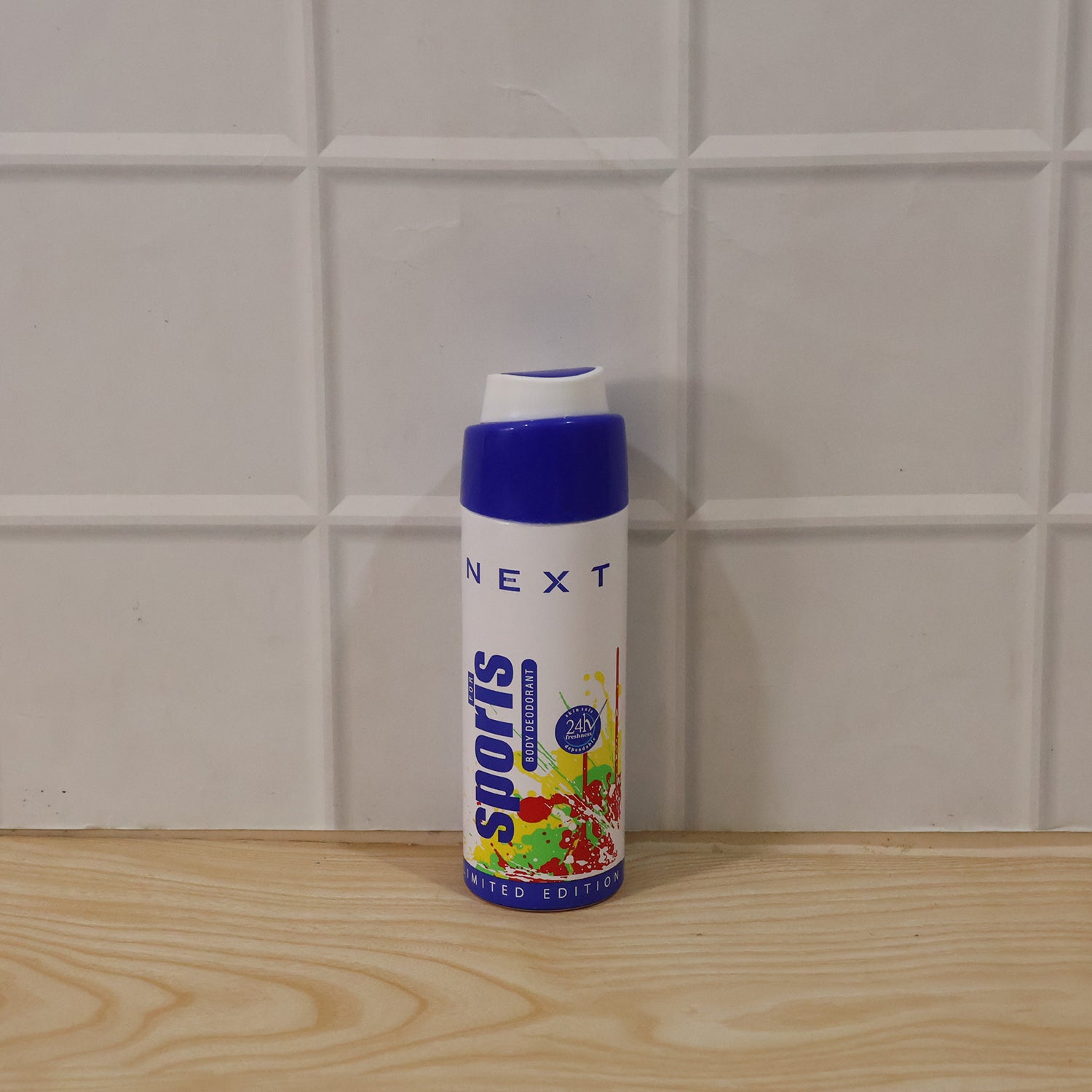Wukusy Next Sports men's fragrance body spray and deodorant in 200ml bottle, ideal for long-lasting daily use.