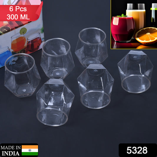 Wukusy 5328 transparent plastic pilsner glasses for beer, juice, mocktails, with enhanced aroma and flavor, crystal-clear design.