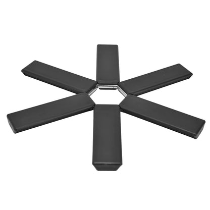 Wukusy folding insulated hot pot pad, a foldable trivet mat for protecting surfaces from hot cookware in the kitchen.