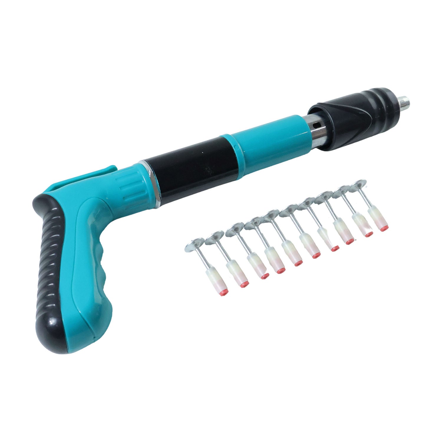 Wukusy manual wall fastening tool nail gun with steel nails set for secure home or construction mounting.