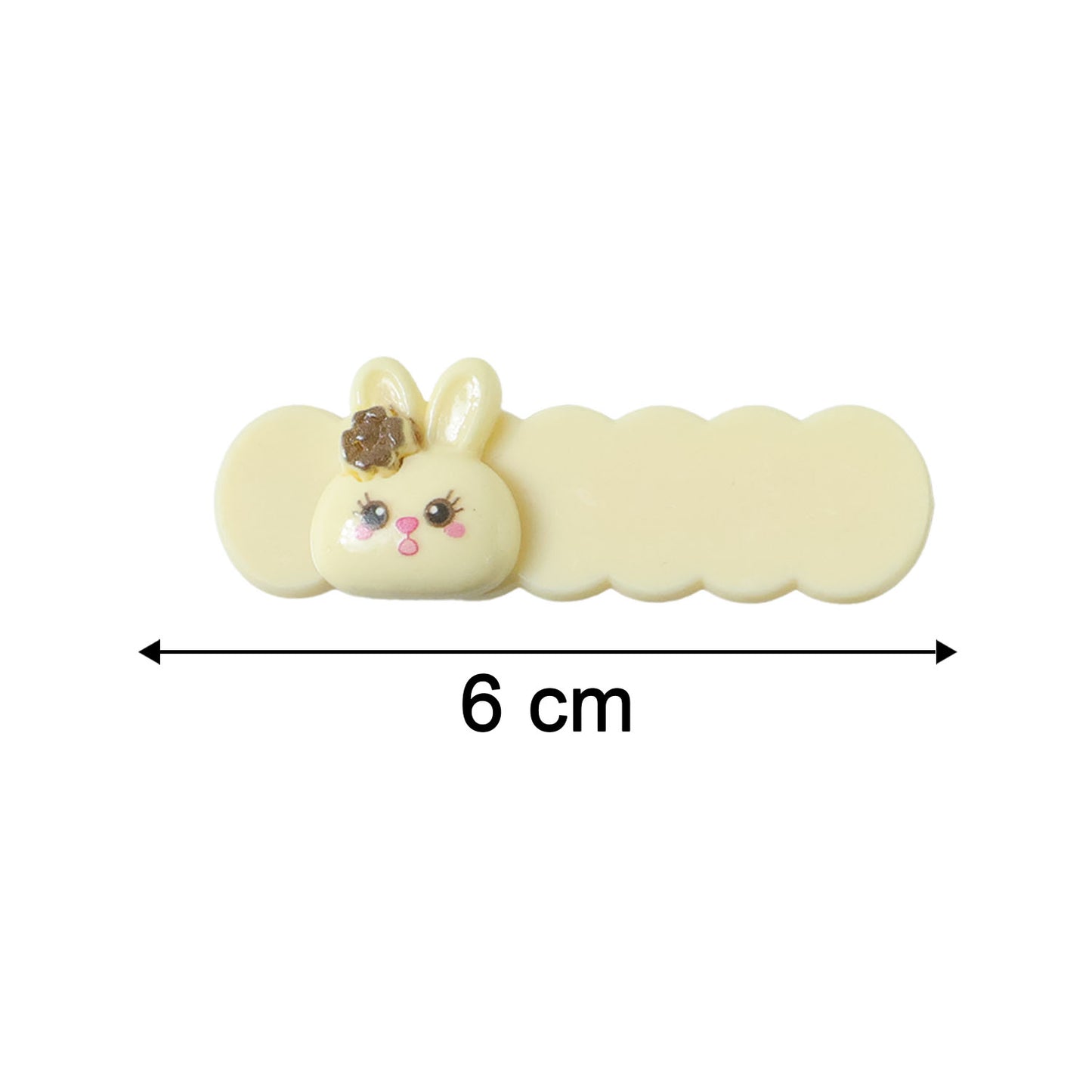 Set of four Wukusy cute bunny cartoon decorative hair clips featuring playful bunny designs for children and kids.