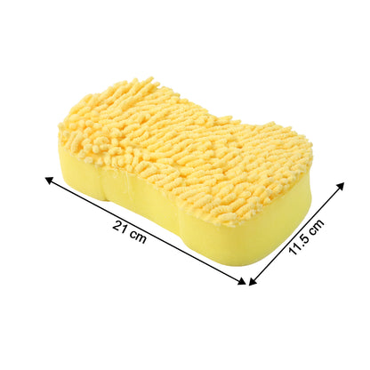 Wukusy chenille microfiber car washing sponge, single home improvement cleaning tool with soft, absorbent surface for vehicle cleaning