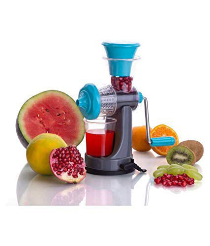 Wukusy 0074c mini fruit and vegetable juicer showing compact design and stainless steel components for fresh juice extraction.
