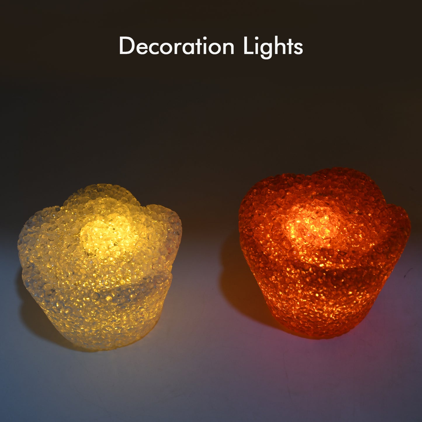 Set of six Wukusy multi-shape small LED night light lamps with crystal-like designs, ideal for home decor and ambient lighting.