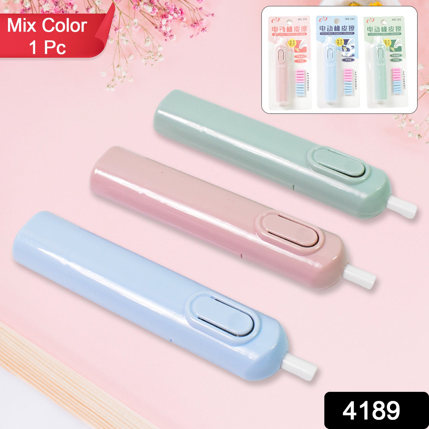 Wukusy electric eraser kit with automatic battery-operated pencil eraser and 10 refills, ideal for drawing, sketching, and drafting.