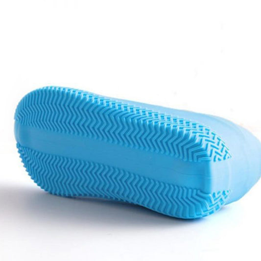 Wukusy non-slip silicone rain boot covers, waterproof and foldable, designed to keep shoes dry and prevent slipping in wet conditions.