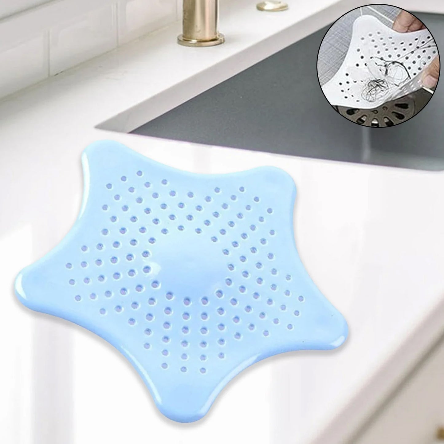 Wukusy 3-in-1 kitchen cleaning combo set with scrub brushes, sponges, and cleaning cloths on a countertop.