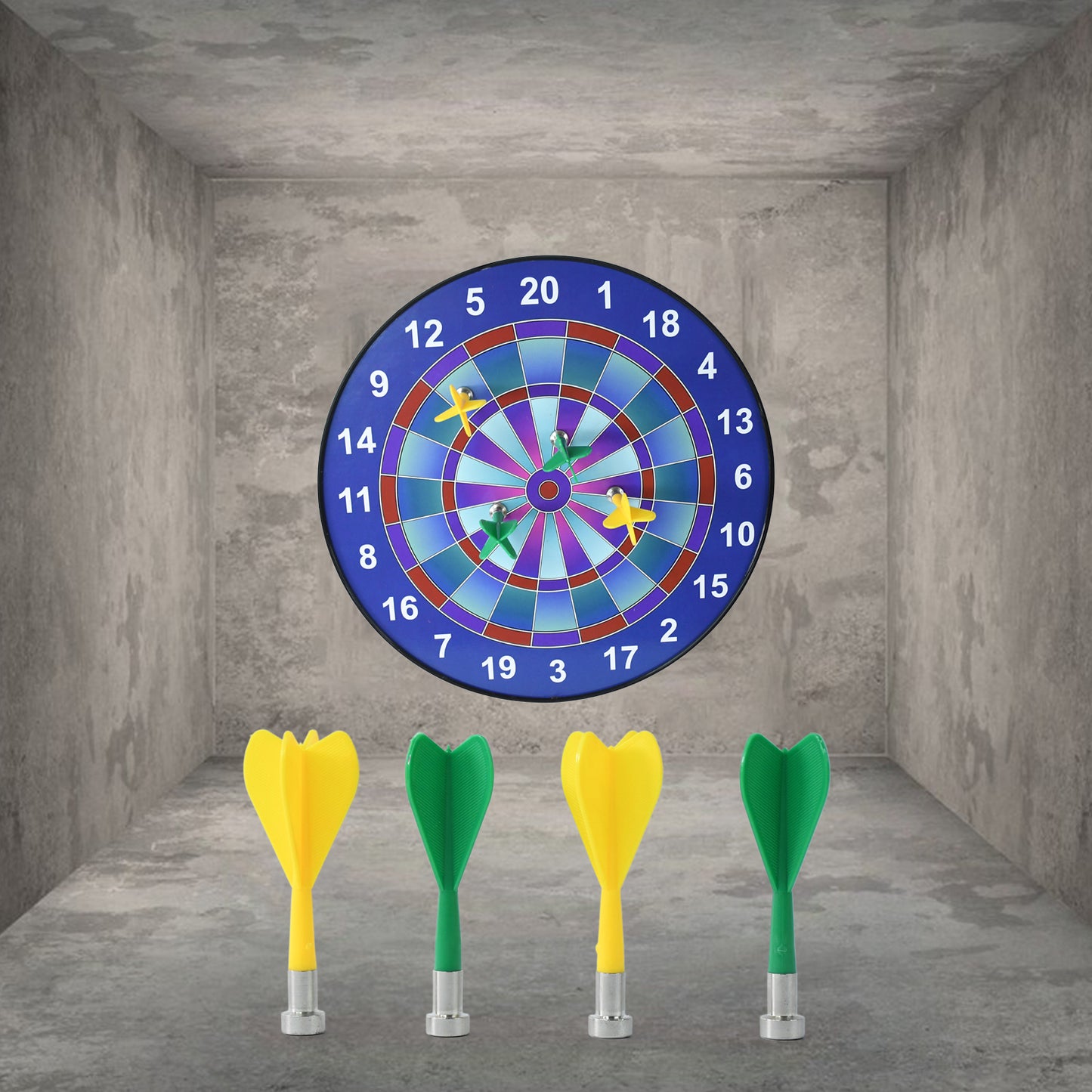 Wukusy magnetic dartboard game set for kids and adults, featuring colorful magnetic darts and a circular target board.