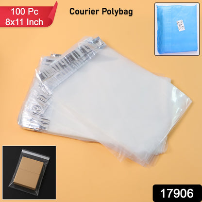 Pack of 100 Wukusy self-adhesive courier polybags, 8x11 inches, used for shipping and packaging accessories.