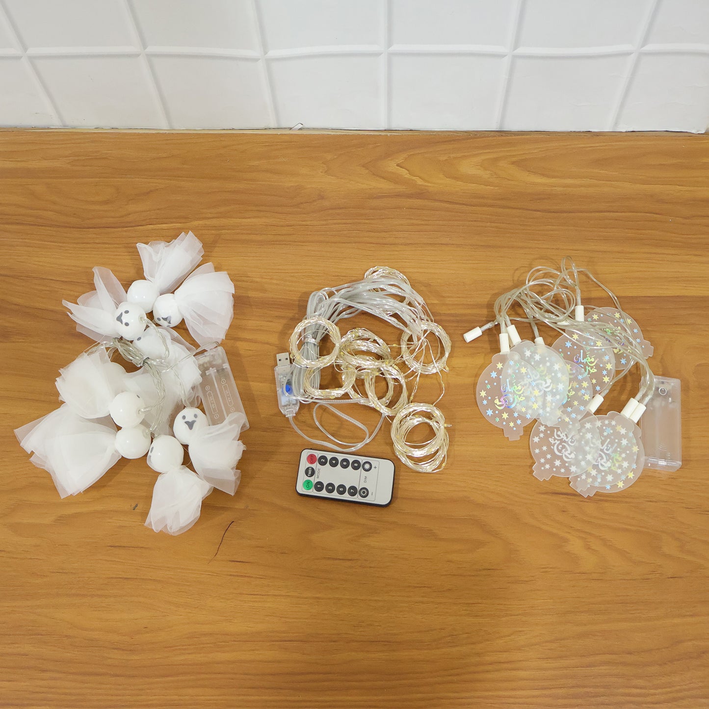 Wukusy decorative LED string light set with mixed design, ideal for home decor and festive lighting, shown in the image.