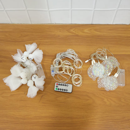 Wukusy decorative LED string light set with mixed design, ideal for home decor and festive lighting, shown in the image.