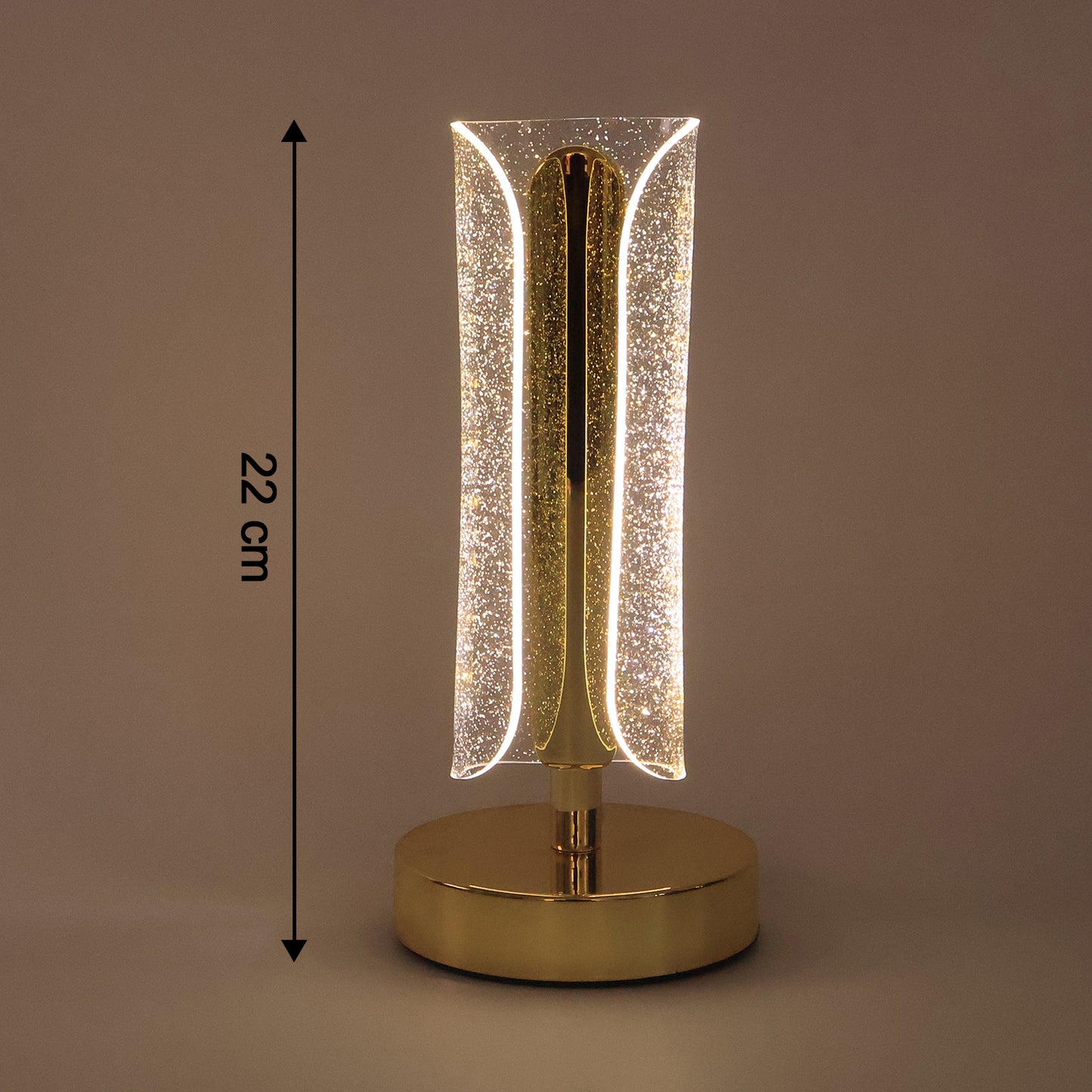 Luxury tall cylindrical crystal table lamp by Wukusy with a sleek glass base and elegant design, ideal for modern home decor.