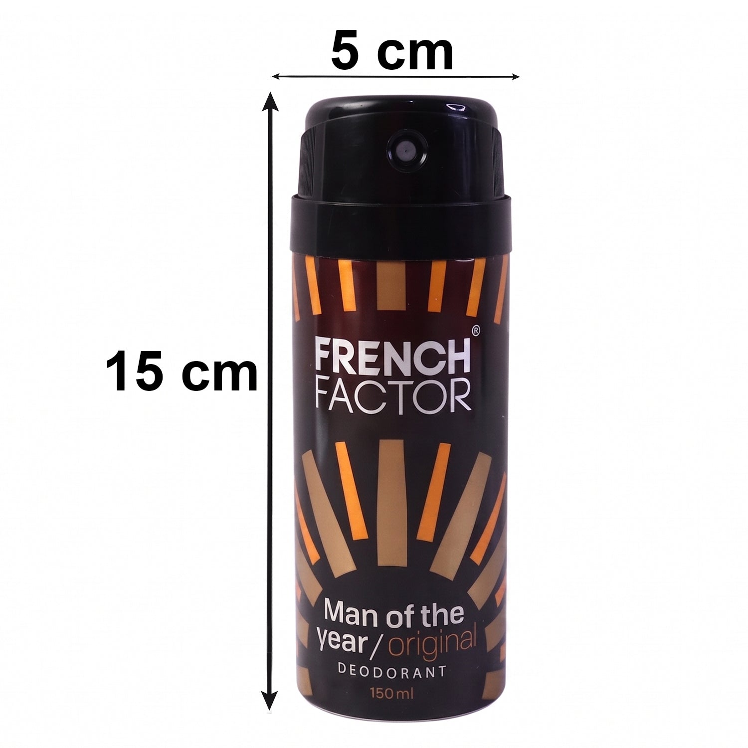 Wukusy French Factor Man Of The Year body spray bottle, 150ml, with sleek design and label visible.