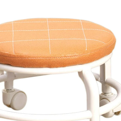 Wukusy low height roller seat stool with wheels, compact and multifunctional for garage, home, or library use.