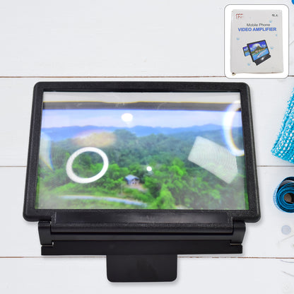 Wukusy 3D HD mobile phone screen magnifier amplifier displaying a phone screen enlarged with clear, detailed visuals