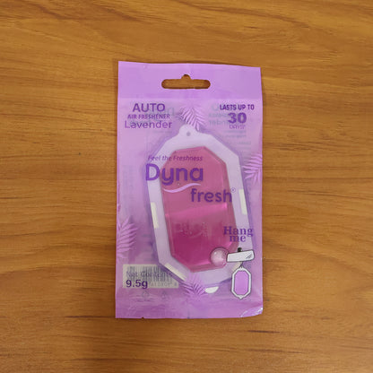 Wukusy lavender gel hanging bathroom air freshener, 9.5g, with a clear plastic holder and lavender-scented gel for freshening bathrooms.