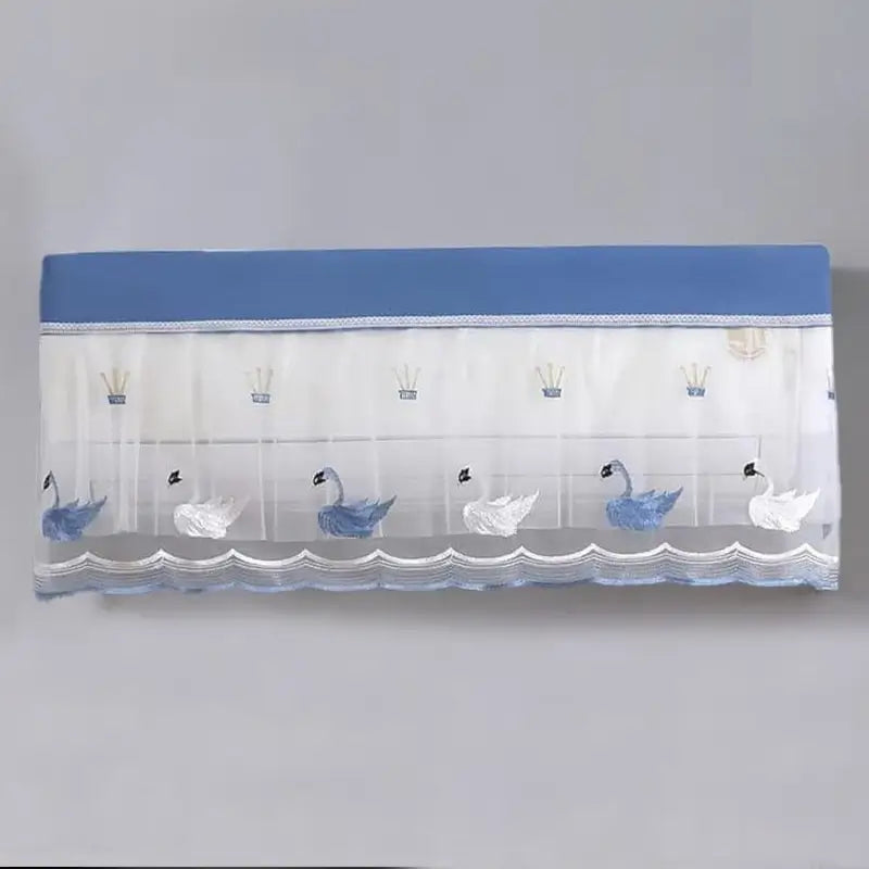 Ekom designer dustproof washable indoor AC cover with embroidery for 1 ton split air conditioners, foldable and decorative.