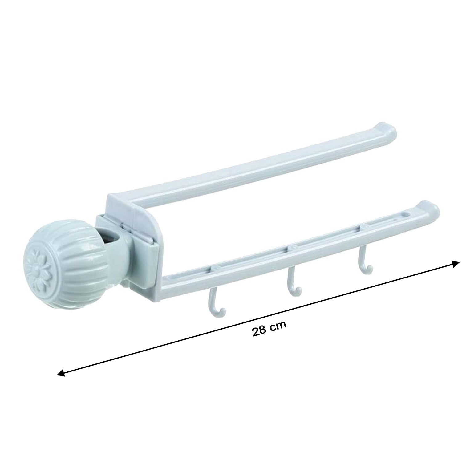 Wukusy multipurpose sink faucet hanging towel and cleaning tool holder attached to a kitchen faucet for organization.