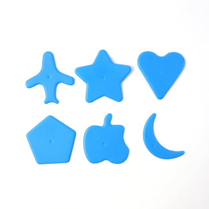Wukusy 6-in-1 haircut design stencil set with safe hair trimmer molds for stylish haircuts and grooming.