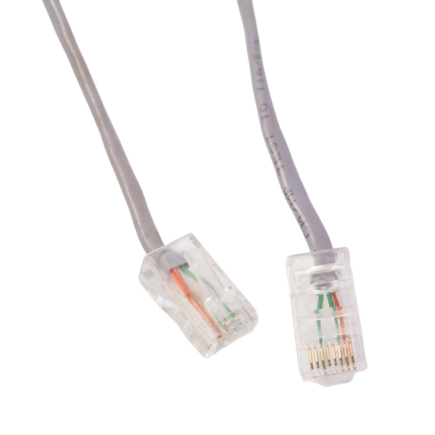 Wukusy high-speed 1.5 meter Ethernet LAN cable for office use, showing black cable with RJ45 connectors on both ends.