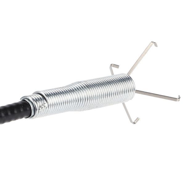 Wukusy 9127 metal wire hand brush with hook for kitchen sink cleaning and sewer dredging, 155 cm long