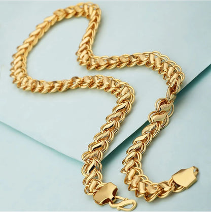 Gold Plated Stylish Golden Chain Necklace For Men