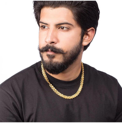 Gold Plated Stylish Golden Chain Necklace For Men
