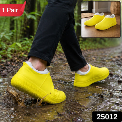 Large Size Reusable Waterproof Shoe Covers For Rainy Outdoor And Travel Use (1 Pair)