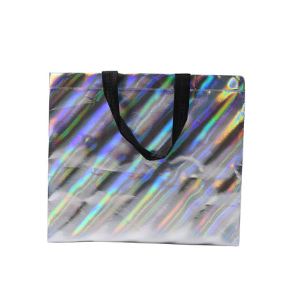 Reusable birthday gift bag by Wukusy with colorful mixed designs, perfect for party gift wrapping.