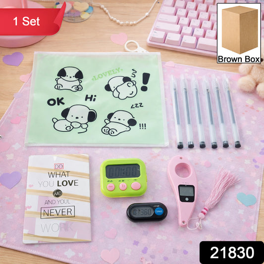 Wukusy Travel Tracking Essentials Premium stationery gift set includes cute notebooks, pens, and accessories for organizing travel plans.