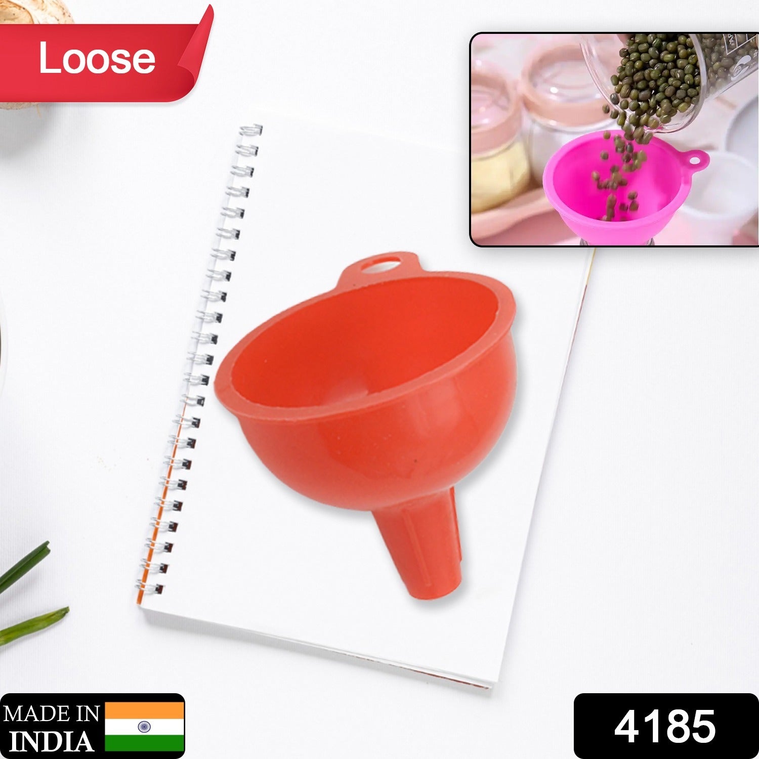 Wukusy silicone funnel for pouring oil, sauce, water, juice, and small food grains, made of food-grade silicone for home use