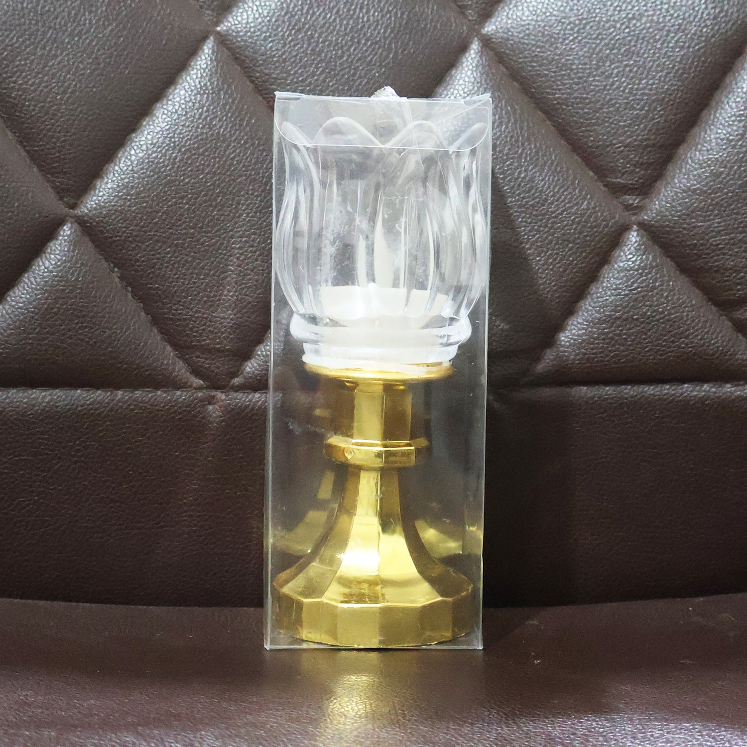 Wukusy premium lotus-shaped LED decorative lamp on stand, ideal for home decor with soft ambient lighting.