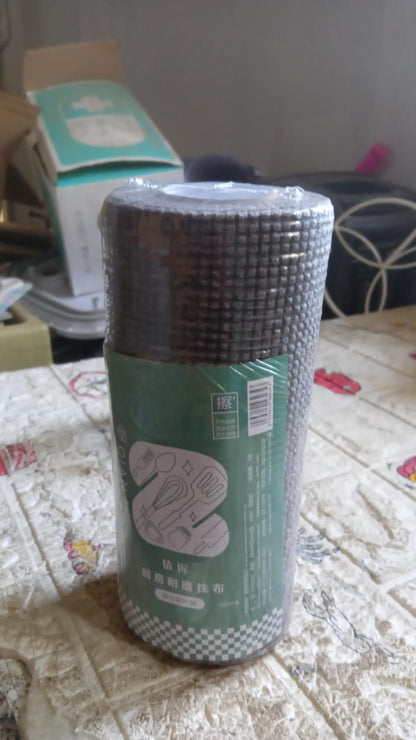 Wukusy durable microfiber kitchen scrub cloth, 202cm roll, home cleaning cloth for multipurpose kitchen use, wear-resistant and effective.