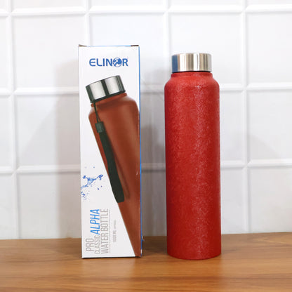 Red 1000ml stainless steel water bottle by Wukusy, featuring a sleek design and durable construction for everyday hydration.