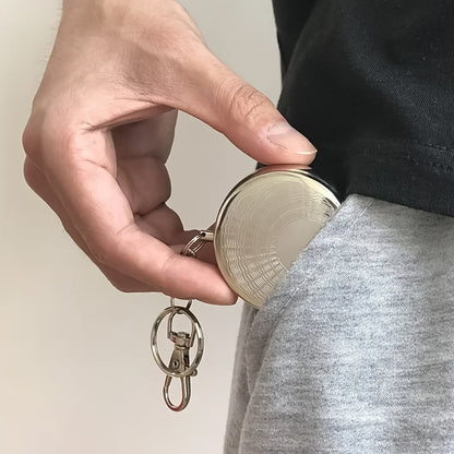 Mini pocket ashtray with keyring by Wukusy, compact black ceramic design for convenient smoking ash disposal.