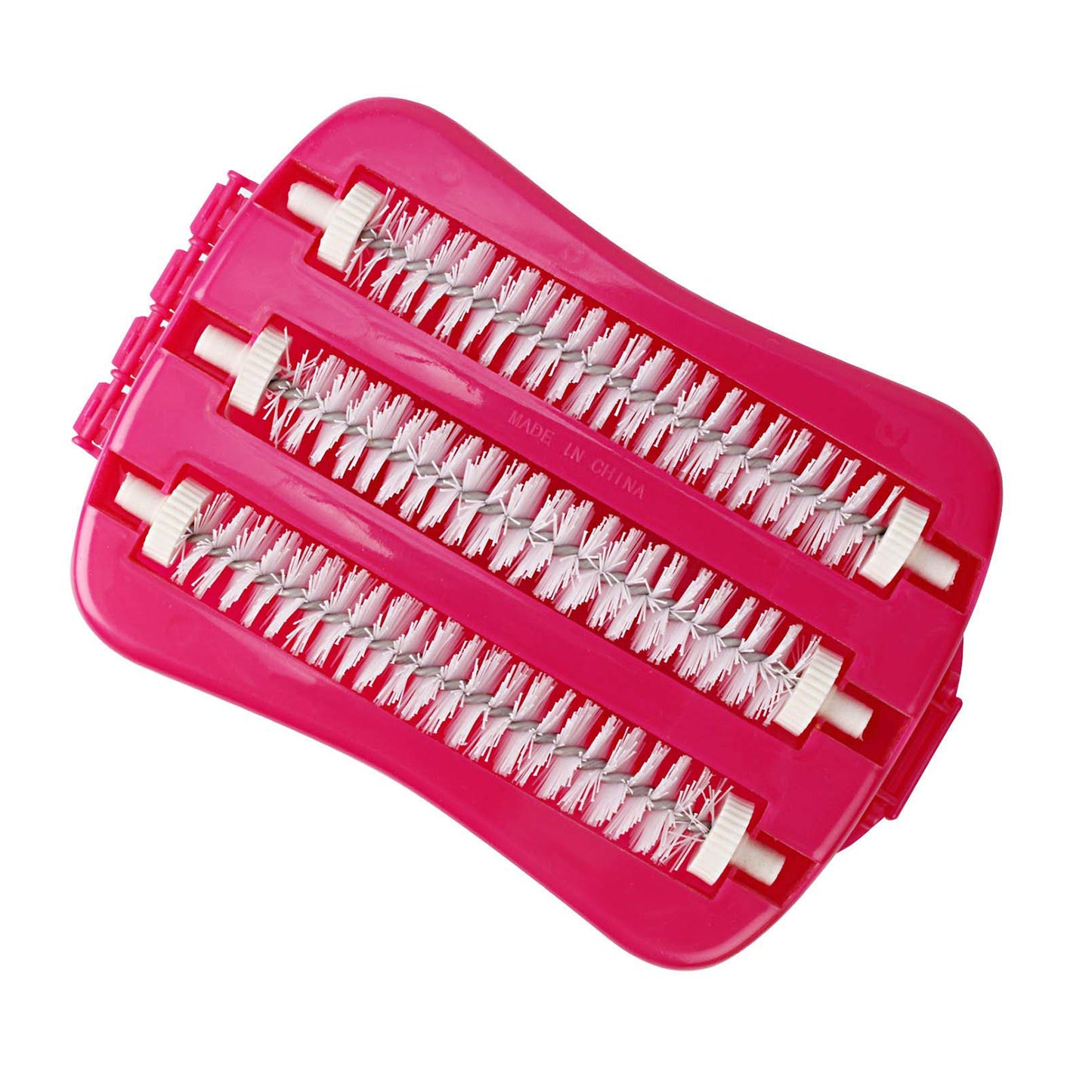 Wukusy 6230a plastic handheld carpet roller brush with dust crumb collector, suitable for wet and dry carpet cleaning.