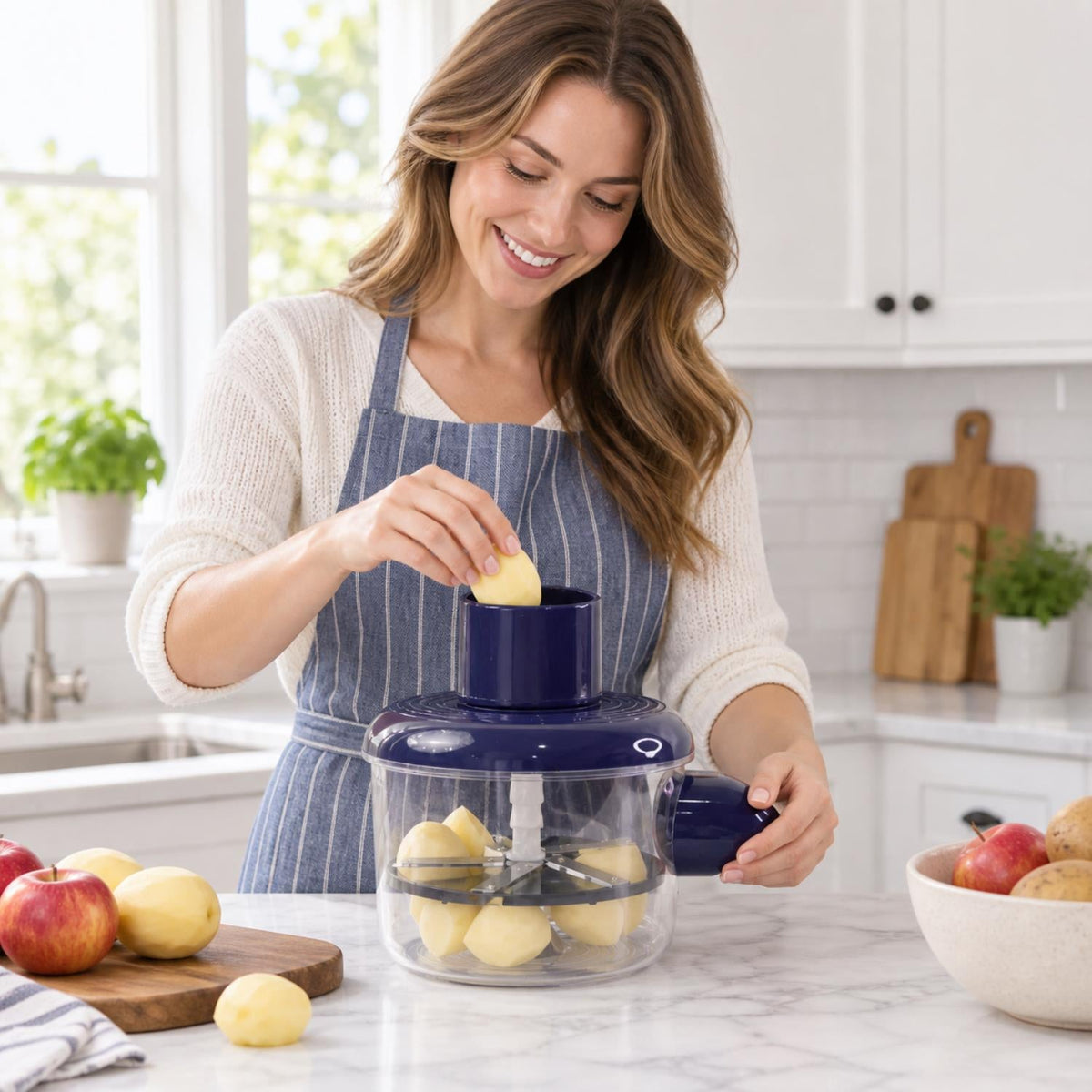 Automatic Fruit And Vegetable Peeler Set With Steel Blades And One Touch Control