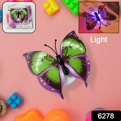 Wukusy Butterfly 3D Night Lamp with illusion design, suitable for drawing room and lobby decor, creating a soft ambient glow.