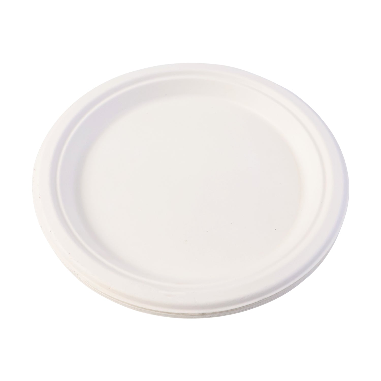 Wukusy Freshee 9-inch compostable bagasse plate, eco-friendly disposable dinnerware for home and kitchen use, set of 10.
