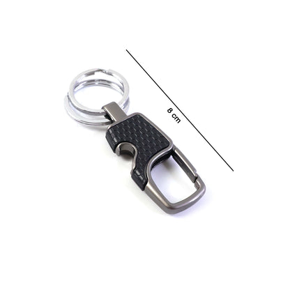Wukusy heavy-duty keychain organizer with quick release hook, holding multiple keys and featuring sturdy metal construction.