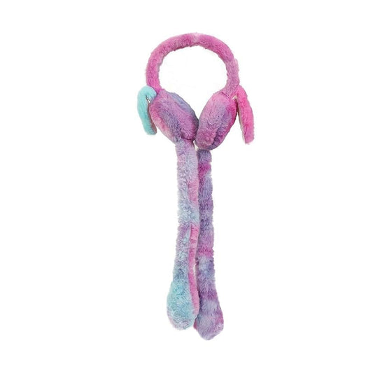 Soft plush winter earmuffs for kids by Wukusy, featuring cozy, fluffy design and a comfortable fit for cold weather.