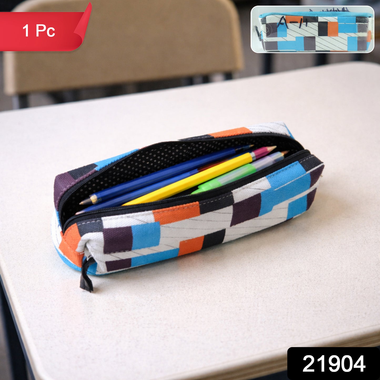 Wukusy multipurpose printed zipper pencil pouch organizer for students with colorful design and multiple compartments.