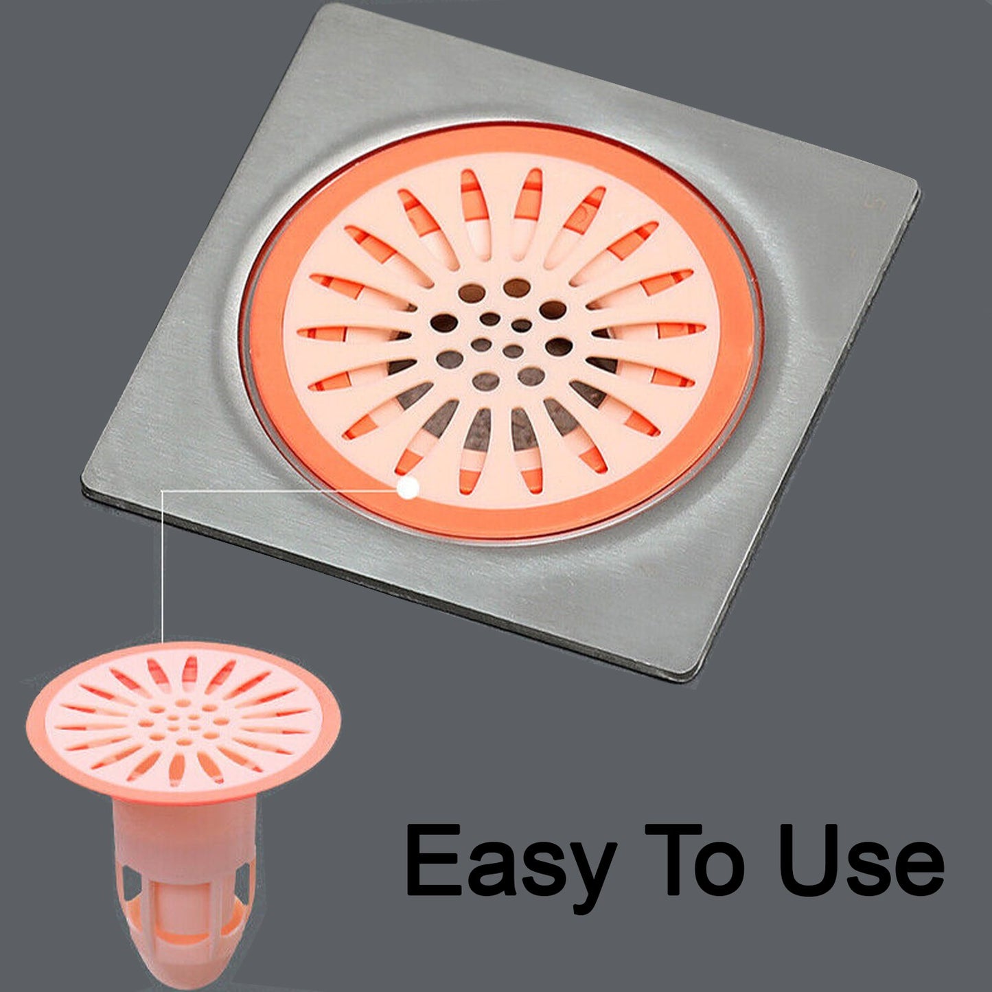 Wukusy silicone drain stopper with insectproof hair trap for kitchen, bathroom, and toilet floor drains, preventing odors and insects.